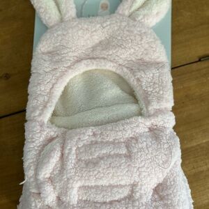 Pink Hooded Baby swaddle blanket